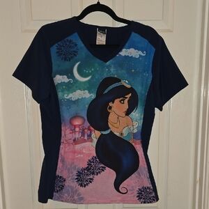 Womens Scrub‎ Top Disney Jasmine